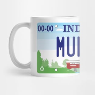 Muncie Indiana License Plate Mug